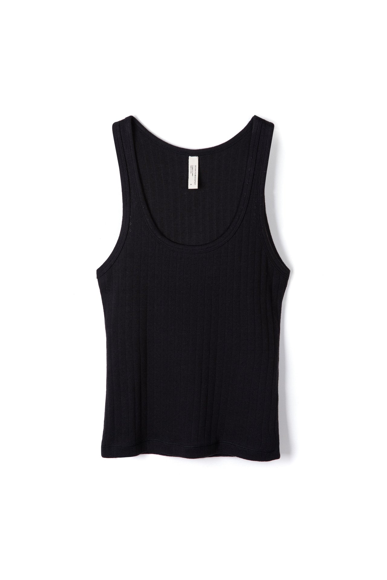 Pointelle Tank Top Black