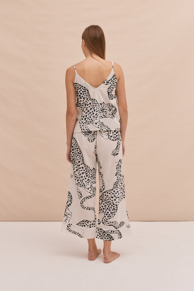 Cami Top and Wide Leg Trouser Set The Jag Print Cream