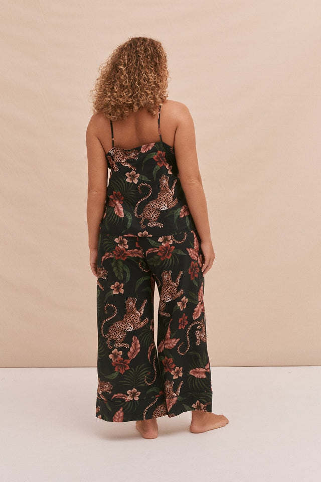 Cami Top and Wide Leg Trouser Set Soleia Leopard Print Multi
