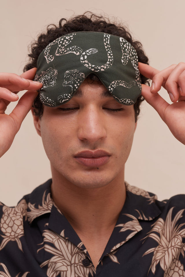 Men’s Eye Mask The Jag Print Green