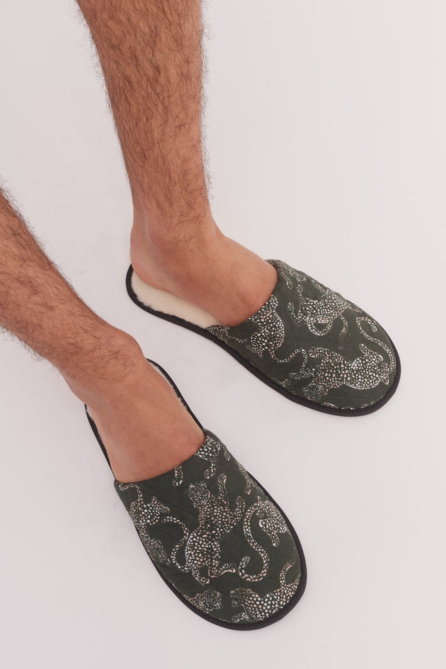Men's Slippers The Jag Print Green