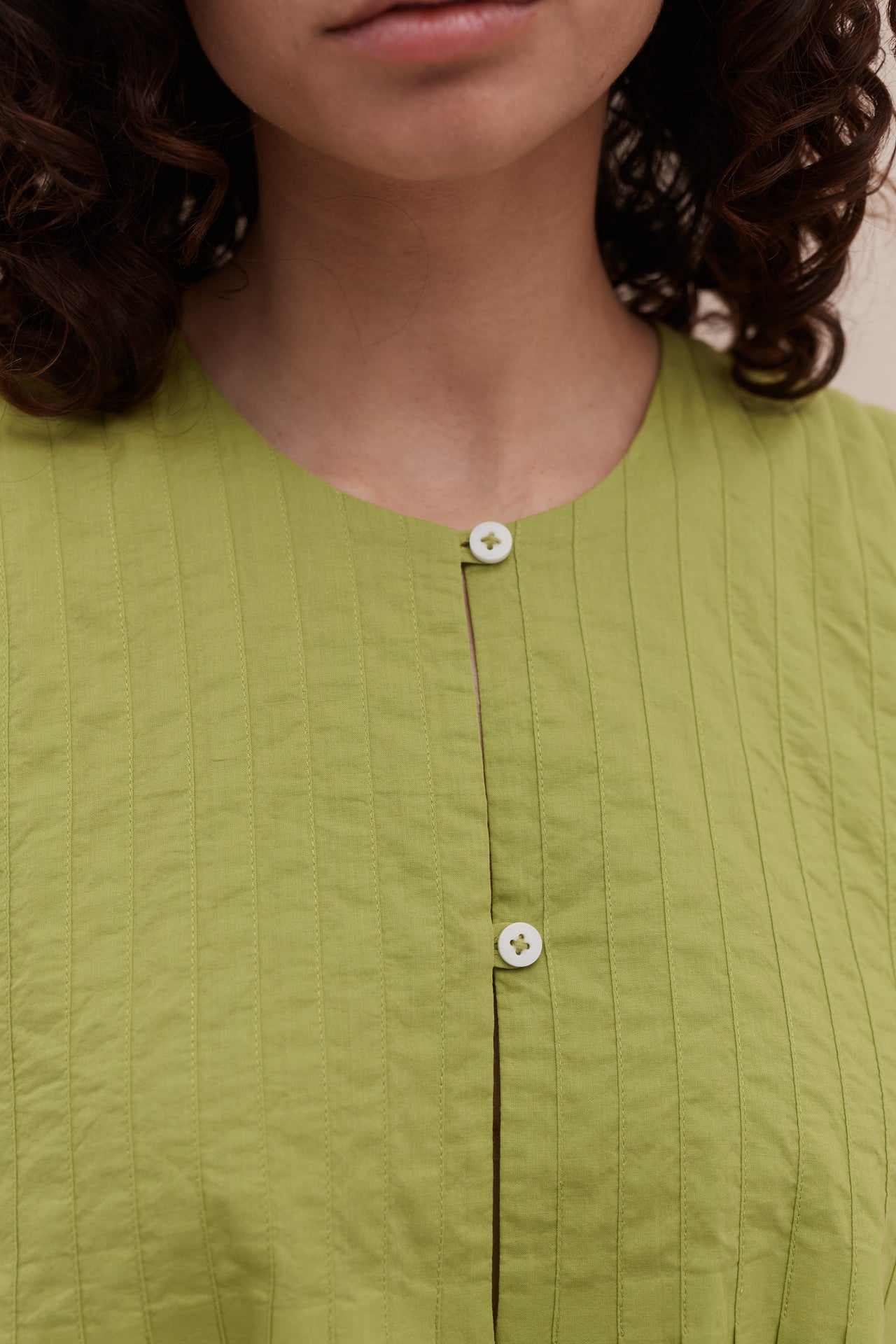 Pleated Cami Top Lime