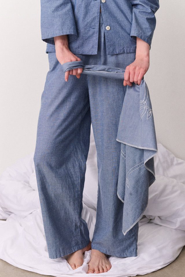 Womens 402 Long Set Chambray Blue