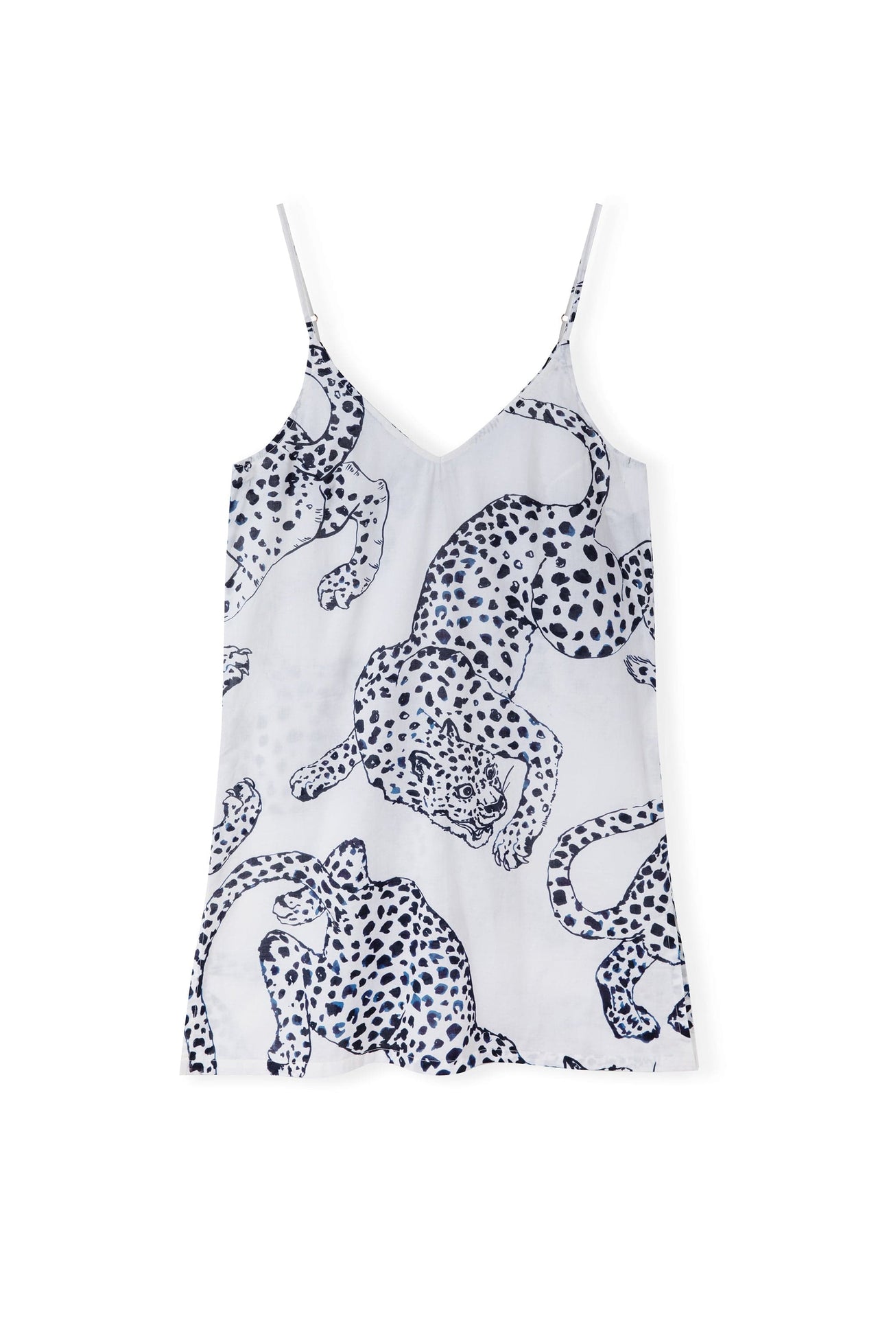 Short Slip Nightie The Jag Print Cream