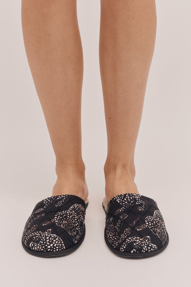 Women's Slippers Jag Print Navy