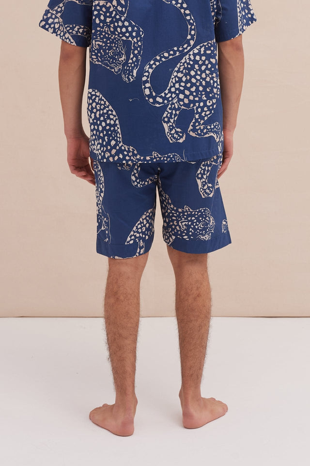 Men’s Pyjama Shorts The Jag Print Blue