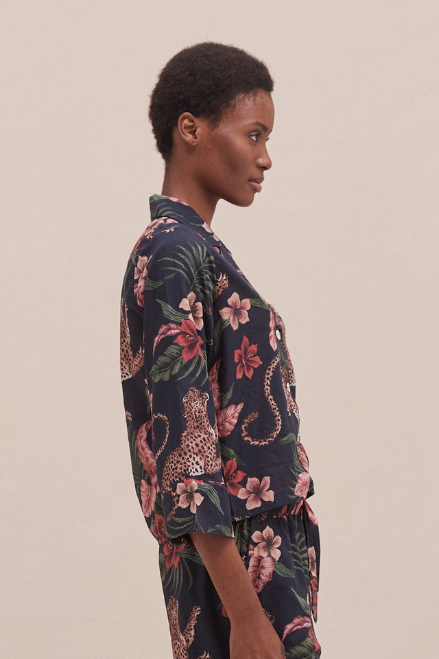 Boxy Shirt Soleia Leopard Print Multi